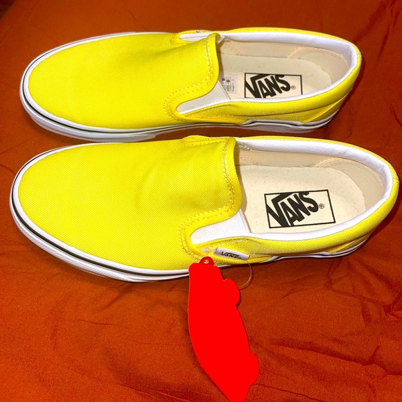 Brand new never worn yellow slip on vans - Picture 1 of 4